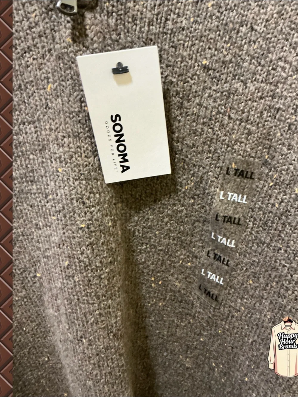 Sonoma Men’s Big And Tall Large Fleece Sweater New With Tags